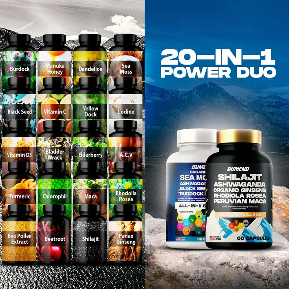 BUMEND Sea Moss & Shilajit Ultimate Supplement Bundle