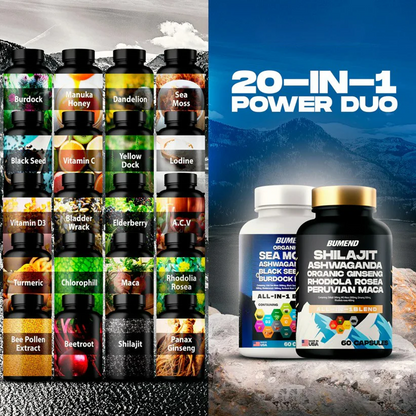 BUMEND Sea Moss & Shilajit Ultimate Supplement Bundle